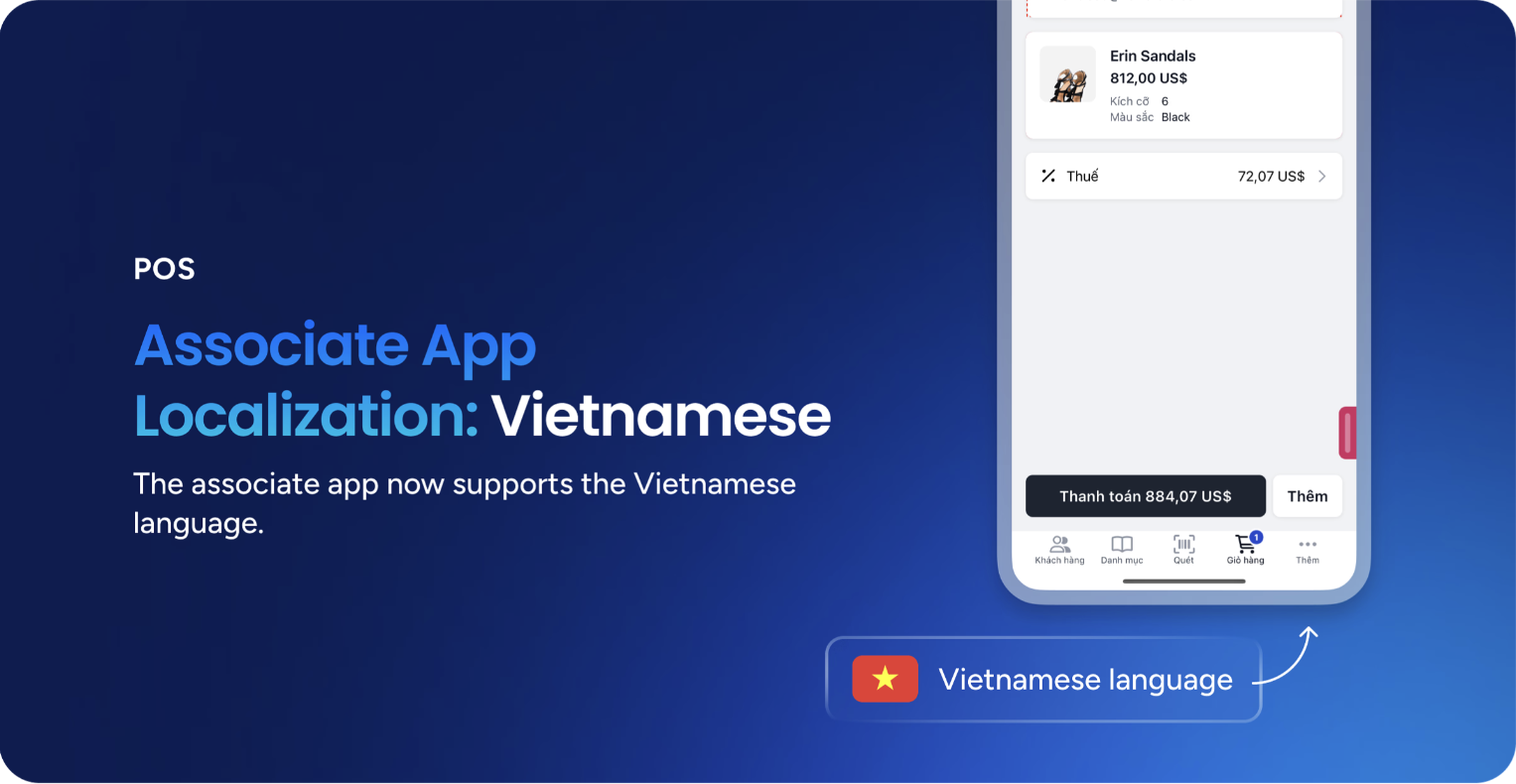 The app now supports Vietnamese language localization for enhanced user experience.